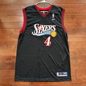 Philadelphia 76ers Chris Webber #4 Authentic Basketball Jersey